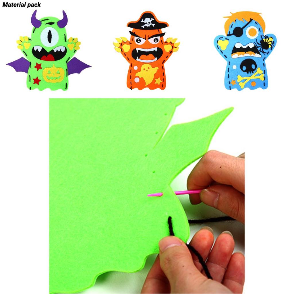 Halloween Puppet Gift For Kids Handmade Diy Material Pack For Kindergarten Dress Up Props