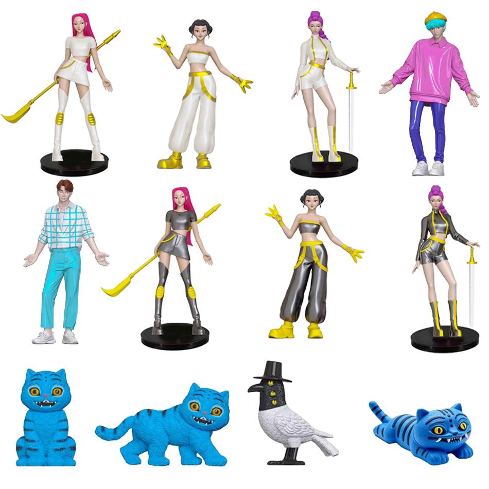 NEW Anime KPop Demon Hunters Doll Vinyl Toy Derpys Tiger Rumi Mira zoi Zoey Sussy Character Figurine Birthday Gift Fan Club Gift