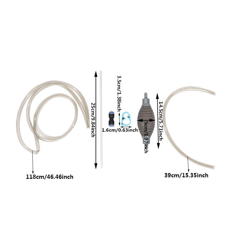 

2.15mSiphon Pump With Filter Nozzle Fish Tank Water Changer Air Pump Cleaning Accessorie Handheld Aquarium Gravel Cleaner Vacuum