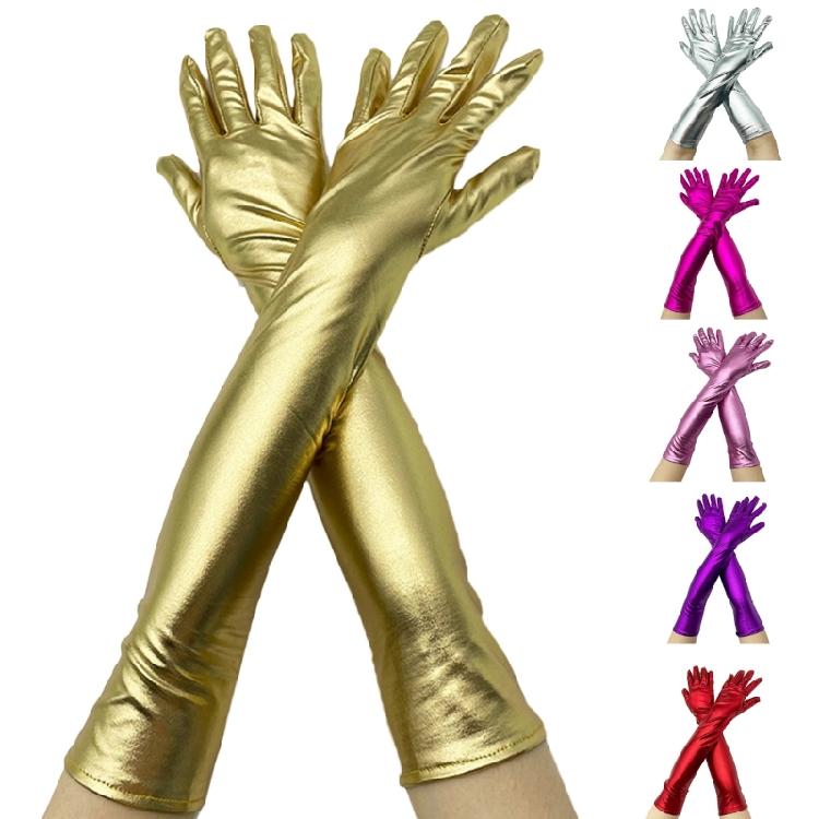 Long Punk Gloves Long Faux Leather Gloves Women Pole Dance Gloves Dance Gloves