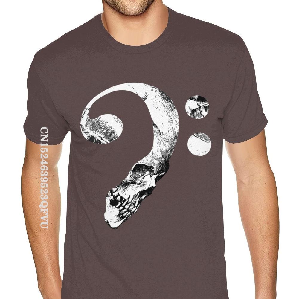 

Басовый ключ череп ноты хлопок плюс размер для мужчин цветной индивидуальный большой размер аниме футболка мужские футболки английский стиль XXXL кофейный