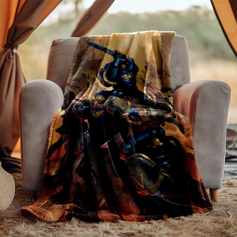 Warhammer Flannel Blanket Soft Warm All-Season Throw, Design for Camping, Car Travel, Hiking Sofa, Bed, Office Perfect Gift for Parties