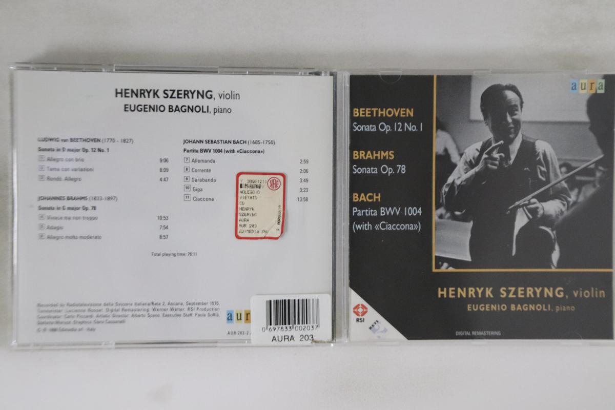 

CD HENRYK SZERYNG EUGENIO BAGNOLI Bach Beethoven Brahms AUR2032ADD AURA Japan Classical Used