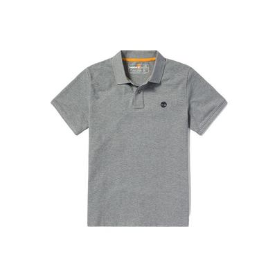 Casual Business Short Sleeve Polo Shirt Men Tops Medium-Gray A62T5-052