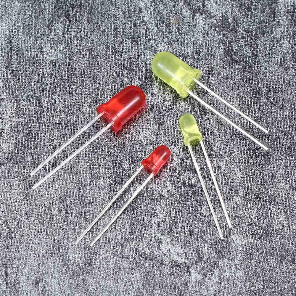 200pcs Mixed Color Blue Emitting Diodes Yellow Lamp Bulb 3 Mm LED Diode Kit 5mm Light Bead