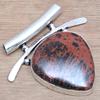 Mahogany Obsidian Handmade Women's Unisex Silver Jewelry Pendant 1.75