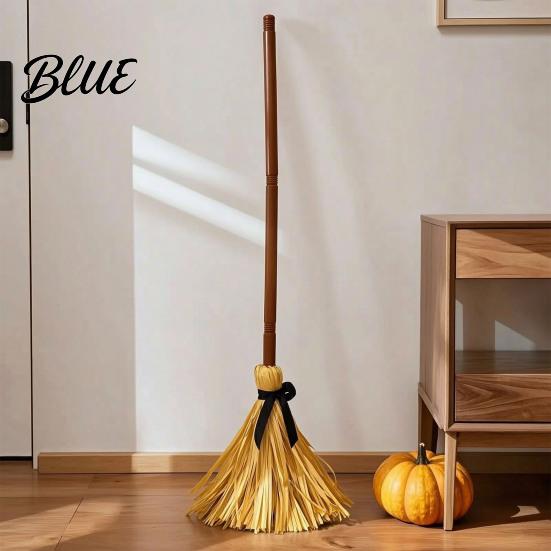 Realistický koště s kresbou dřeva Halloweenská zvuková koštětička Pohyblivá čarodějnická rekvizita s efekty Hlasově aktivovaná strašidelná dekorace Kouzelná hračka na párty Cosplay