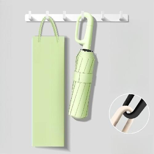 Open Close Umbrella for Unisex Sun Rain UV Protection Double Use Folding Umbrellas with Buckle Design Mini Rain Gear