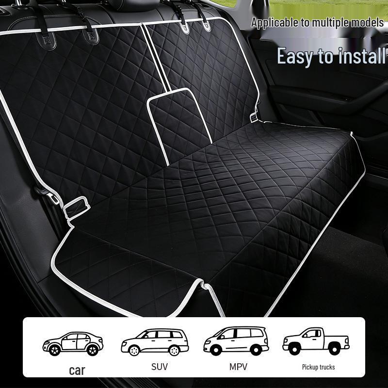 Waterproof Pet Car Seat Mat for Cats & Dogs - Rear Seat Cushion for Medium & Large Pets