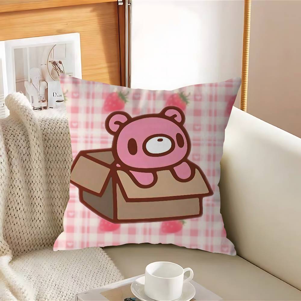 G-мрачный Мультяшный Медведь Наволочка Съемная Моющаяся Наволочка – Всесезонный Мягкий Лен 12x12Inch