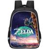 Ruime rugzak met Zelda-thema voor kinderen, lichtgewicht en ergonomische schooltas