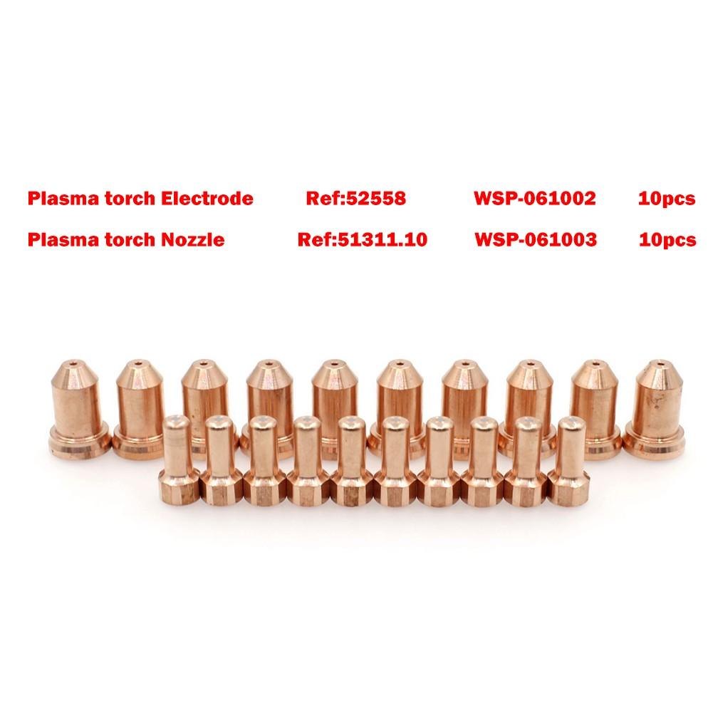 20 buc 52558 Electrod torță de tăiere cu plasmă 1,0 mm vârfuri 51311.10 potrivite PT80 IPT-80