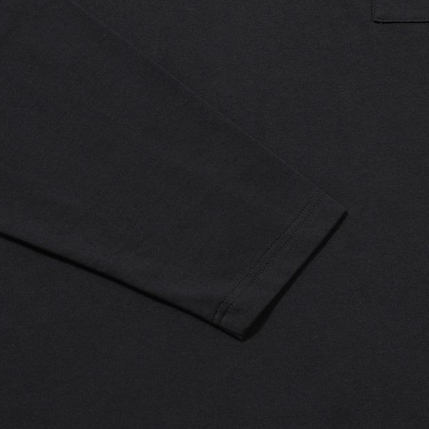 UMBRO Pocket Cotton Long Sleeve T-Shirt Black Ur121Crl11