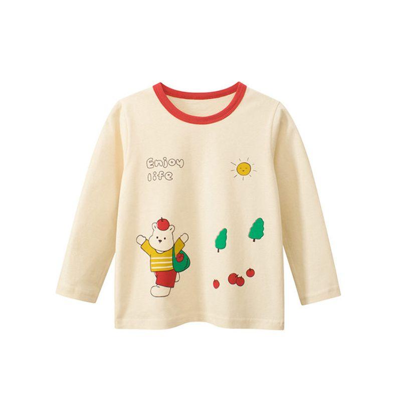 American Foreign Trade Children's Clothing Base Shirt 2026 Autumn New Style Baby Girl Clothes Children's Pure Cotton Round Neck Long-Sleeve T-Shirt