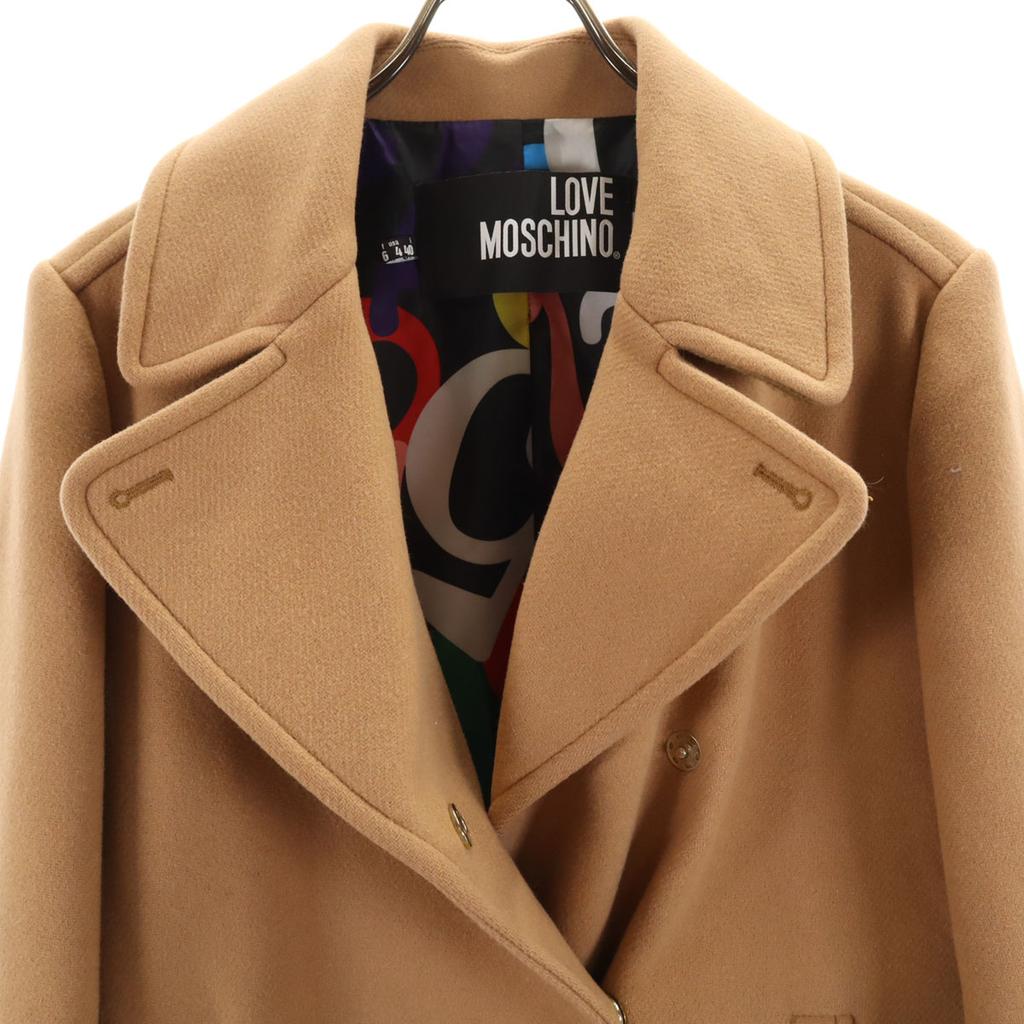 LOVEMOSCHINO Double Breasted Wool Jacket 40 Beige Women Used