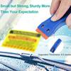 Plastic Razor Scraper Car Window Glass Label Sticker Glue Decal Cleaning Removal Tape Remover + 10pcs Double Edged Blades