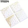 80pcs Golden Napkins - 4 Assorted Designs - Cocktail Napkins Folded Napkins Disposable Party Napkins Paper Napkins Dinner for Wedding Birthday