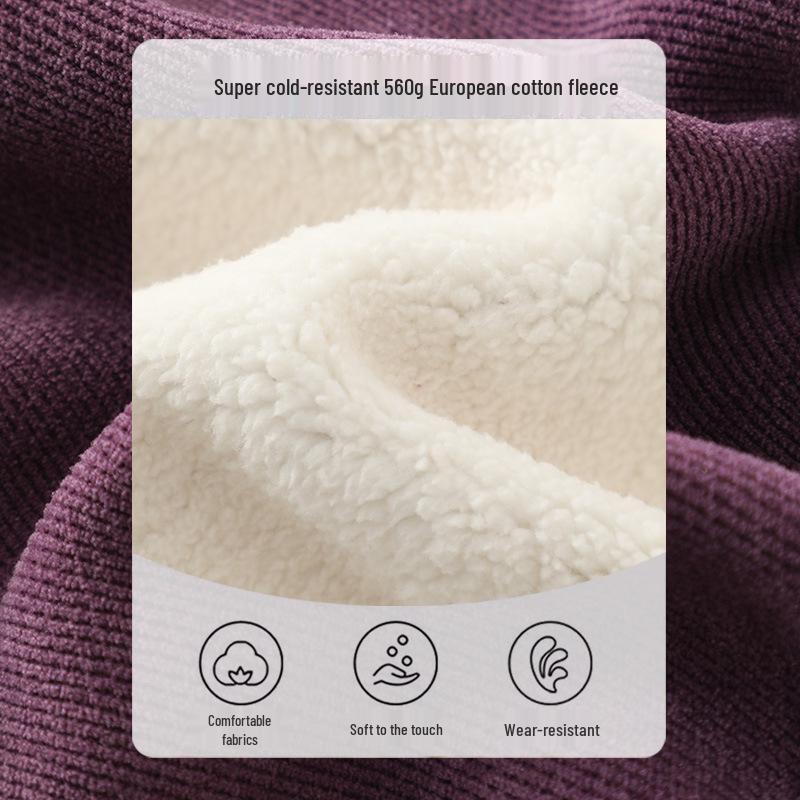 Girls' Fleece-Lined Wide-Leg Corduroy Pants - Winter 2025