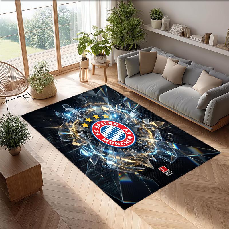 Bayern Munich Printed Flannel Area Rug Non Slip Soft Polyester Floor Carpet Indoor Decor Mat for Bedroom Living Room Sofa Game Room Home Decoration