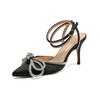 High Heels Shoes For Women  Women Summer Ankle Strap Heels Shoes Red Bottoms For Women Satin Platform Heels Lady Shoes
