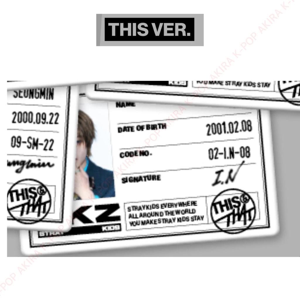 Stray Kids THIS & THAT ALBUM PHOTO CARD / JAPAN POB / LUCKY DRAW / OFFICIAL / Pre-Order