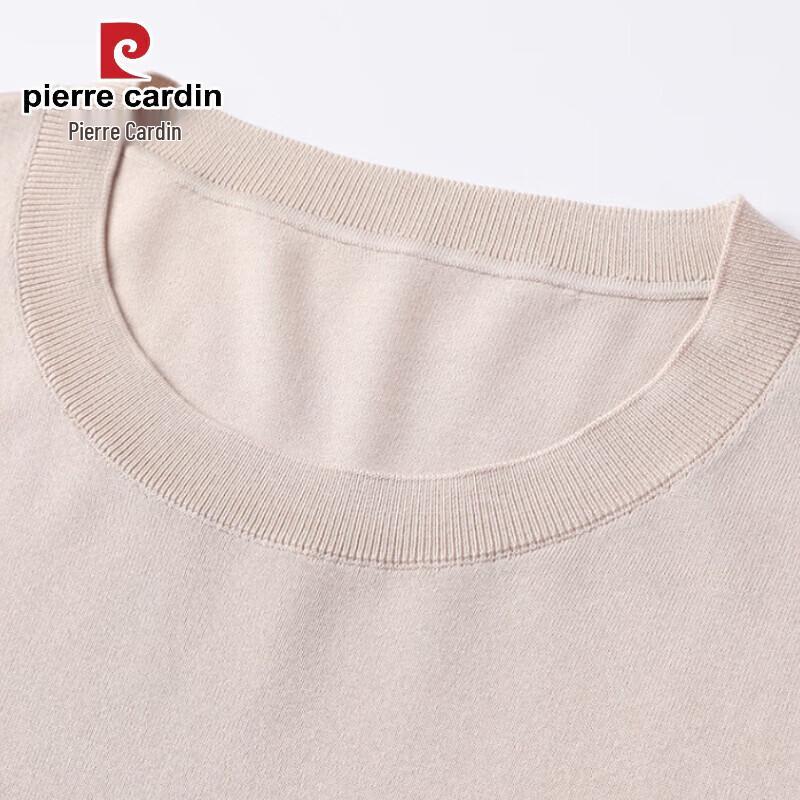 Pierre Cardin Men's Striped Silk Blend Round Neck T-Shirt