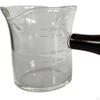 Clear Glass Jug with Double Spout for Espresso and Milk Measurement