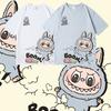 Maglietta a maniche corte con stampa 3D Hot Labubu 2025 Abbigliamento estivo Maniche a metà Stile Ins Street Versatile Top per bambini