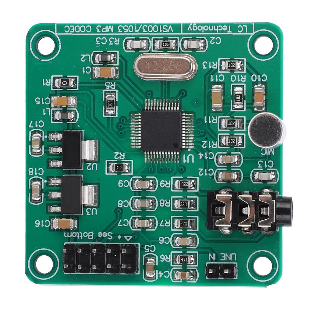 Audio VS1003 Module Voice Decoding Board Onboard Microphones for MP3 MP3+V WMA WAV MIDI SP-MIDI
