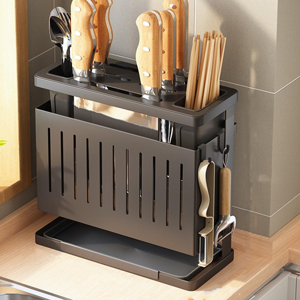 Detachable Kitchen Storage Rack Carbon Steel Cutlery Display Organizer Drain Rack  Home Storage