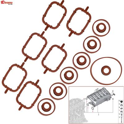 20Pc For BMW E46 E53 E60 E61 E63 E64 E65 E66 E67 E70 E71 E72 E83 E90 E91 E92 E93 Intake Inlet Manifold Seal Gasket Repair