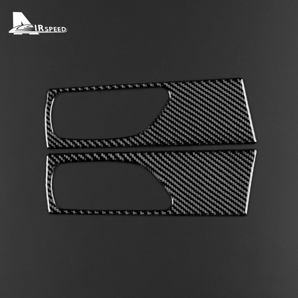 Real Carbon Fiber Sticker For Lexus IS250 300 350 200T 2013- Rear Door Handle Frame Cover Interior Trim RHD