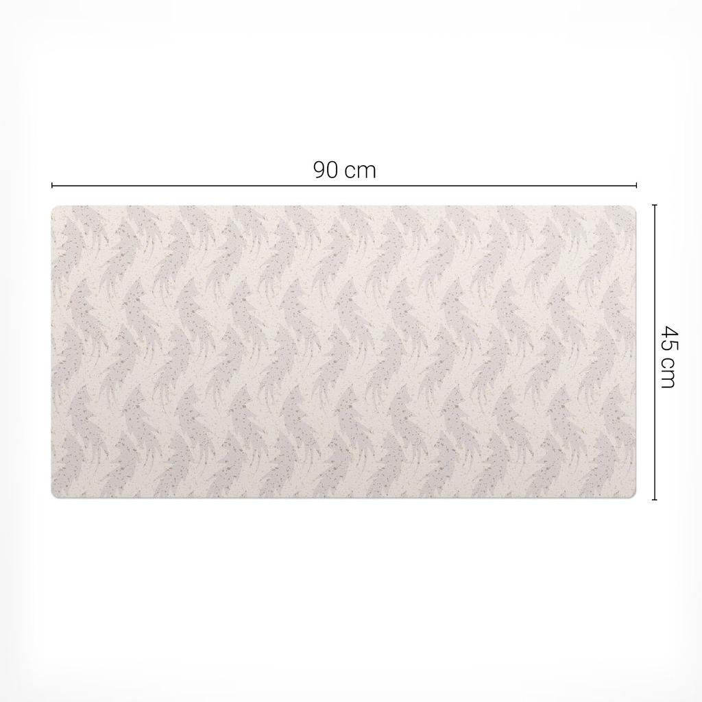 Vinyl Protective Workplace Mat Delicate Leaves 90x45 cm