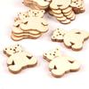 10pcs 17mm Bear Pattern Wood DIY Crafts Scrapbook DIY For Home Decor Natural Wooden Ornaments Accessories Embellishment
