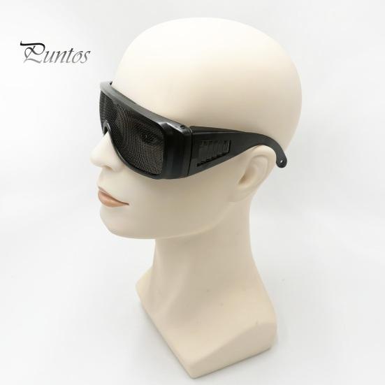 Schutzbrille Sicherheitsbrille mit Metallgitterlinse Schlagfest Arbeitsbrille Leicht Tragbar Outdoor Schutz Taktische Brille Stoßfest