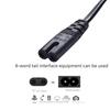 US-JP Standard Flat 8-Tail AC Power Cord for Table Lamp & Audio Adapter