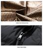 Herren Trendy Kapuzen-Wintermantel Schwarz-Gold Graphen - Lässig, Dick, Vielseitige Oberbekleidung