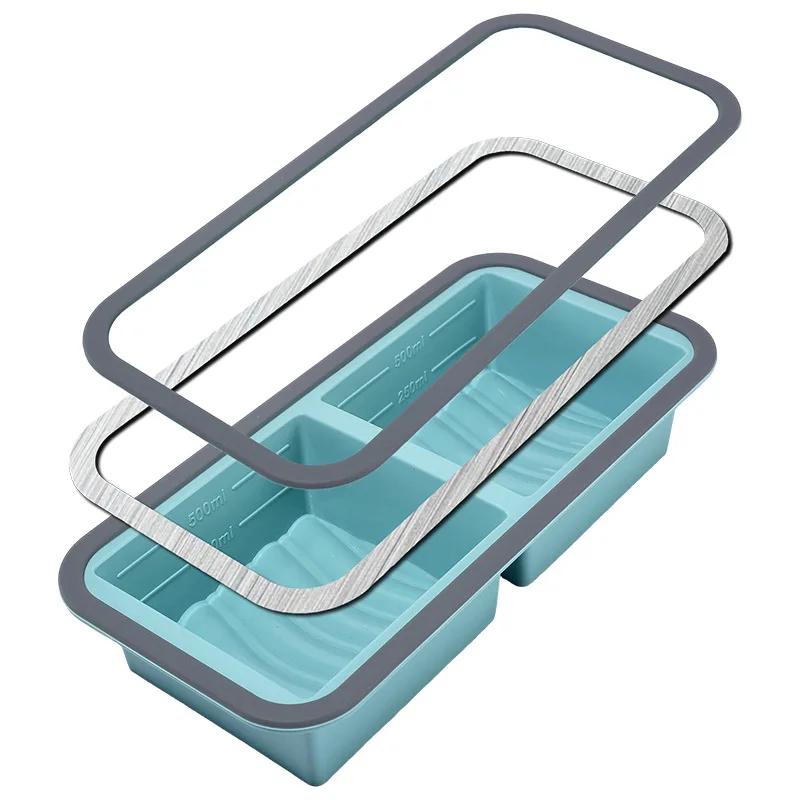 Food Freezer Tray -Large Ice Cube Freezer Molds - Soup, Sauce, leftovers, Homemade Meal Prep Freezing Kitchen Storage Containers