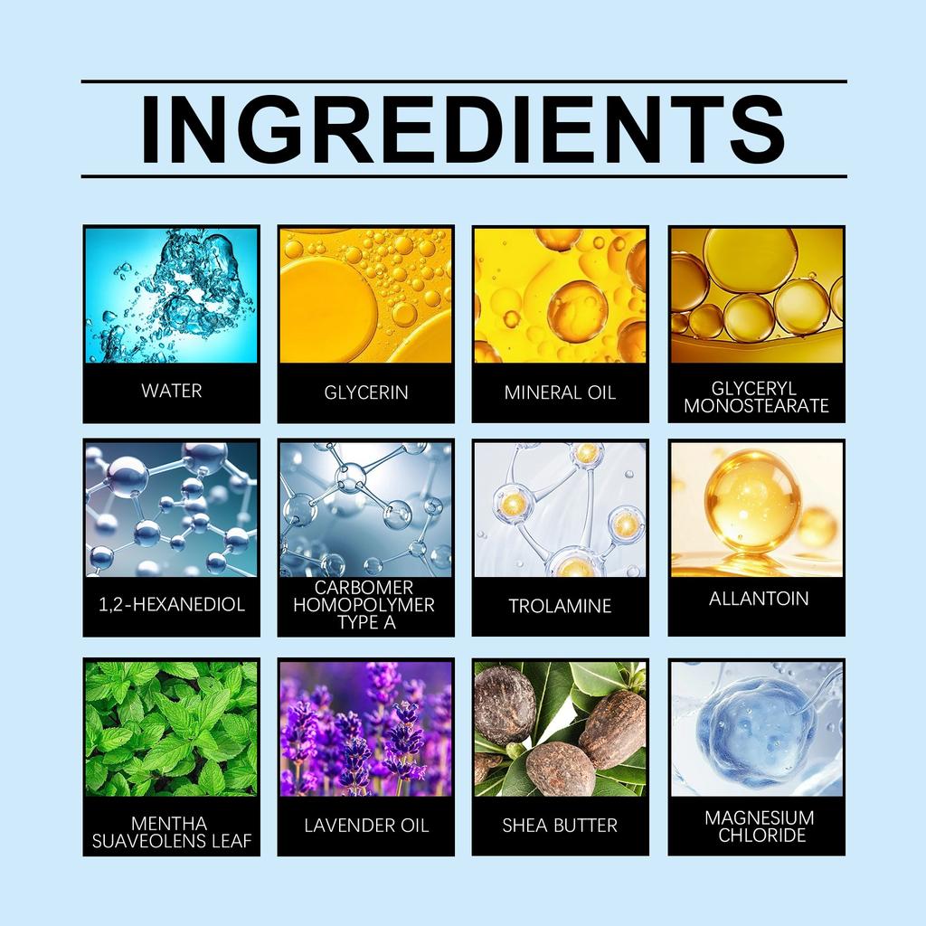 Lavender Soothing Magnesium Cream Relieves Tension, Soreness, Relaxes And Helps With Sleep. It Is A Body Care Cream That Can Be Applied