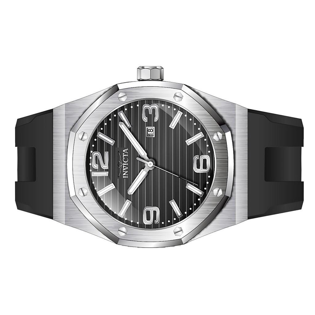 Invicta Huracan Silicone Strap Black Dial Quartz 45772 100M Men's Watch