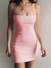 European and American Summer Sleeveless Solid Color Women's Bodycon Dress