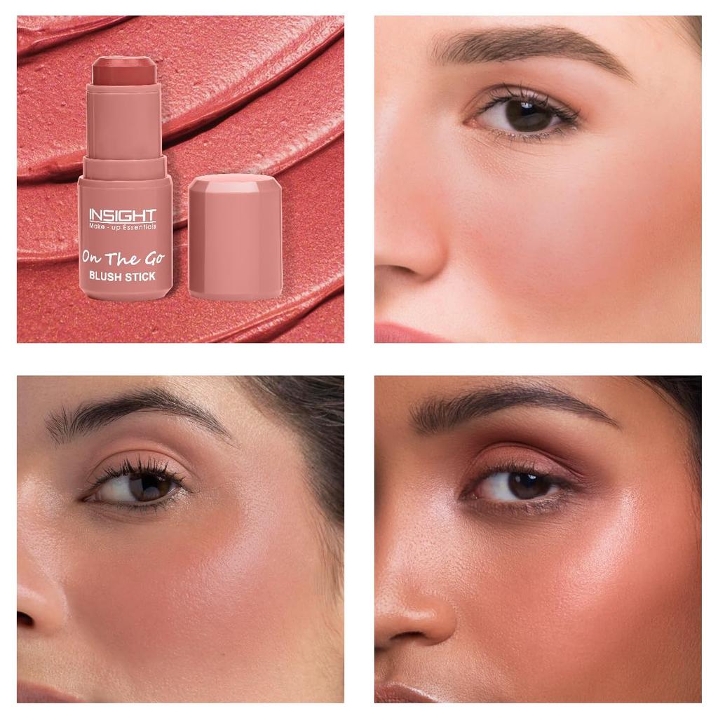 On The Go Blush Stick | Cream Formula| Multi-Use for Cheeks, Lips & Eyes |Long-Lasting |Infused with Vitamin E|Easy Color Payoff| Rouge Red – 6.5 G