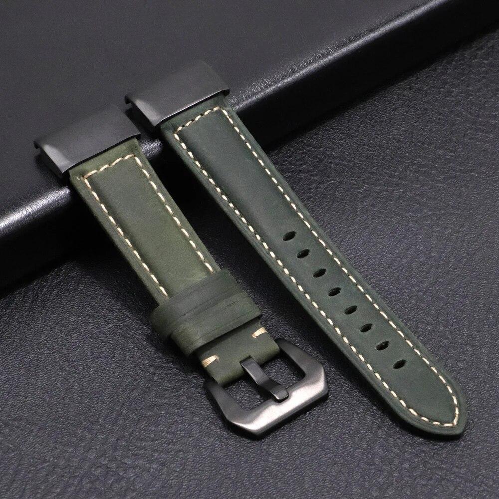 22 mm 26 mm originální kožený řemínek pro hodinky Garmin Fenix ​​7 7S 7X 6S 6X Náhradní řemínek na zápěstí 6 5S 5X 5 3