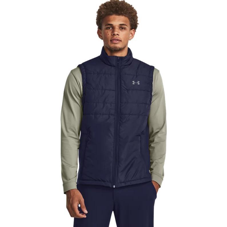 Under Armour Vests Men's Navy Blue Stand Collar Moderate Workwear 1378497-410