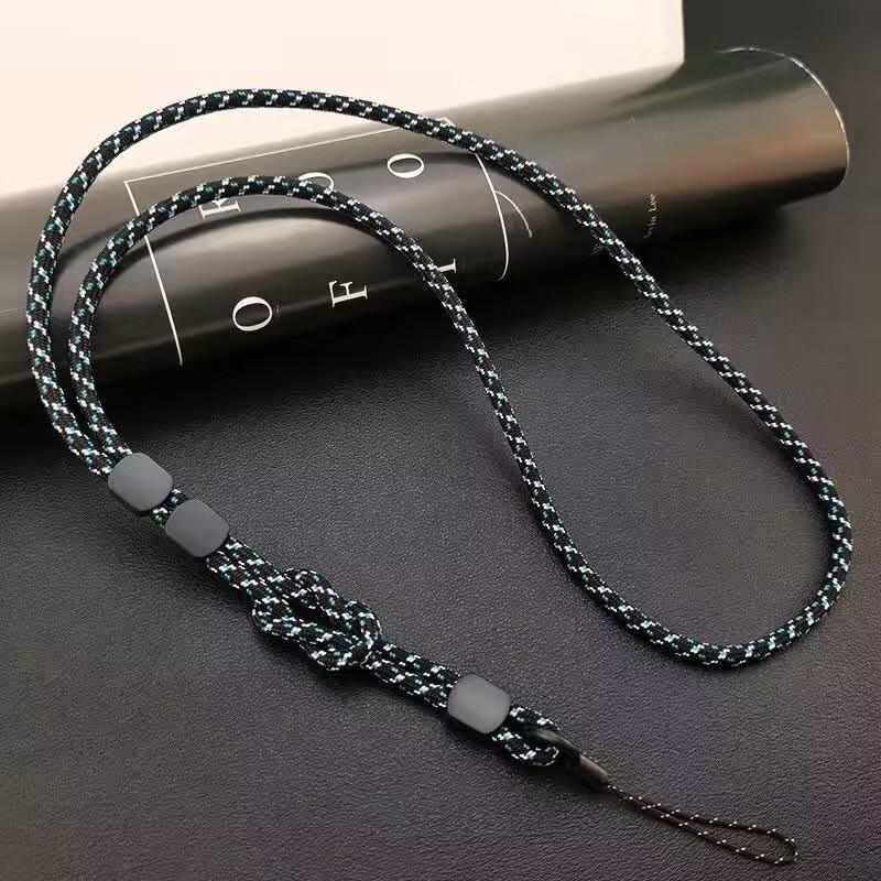 

Long Neck Hanging Chain Hand-woven Mobile Phone Lanyard Strong and Length Adjustable Dual-use Lanyard Phone Anti-lost Pendant синій