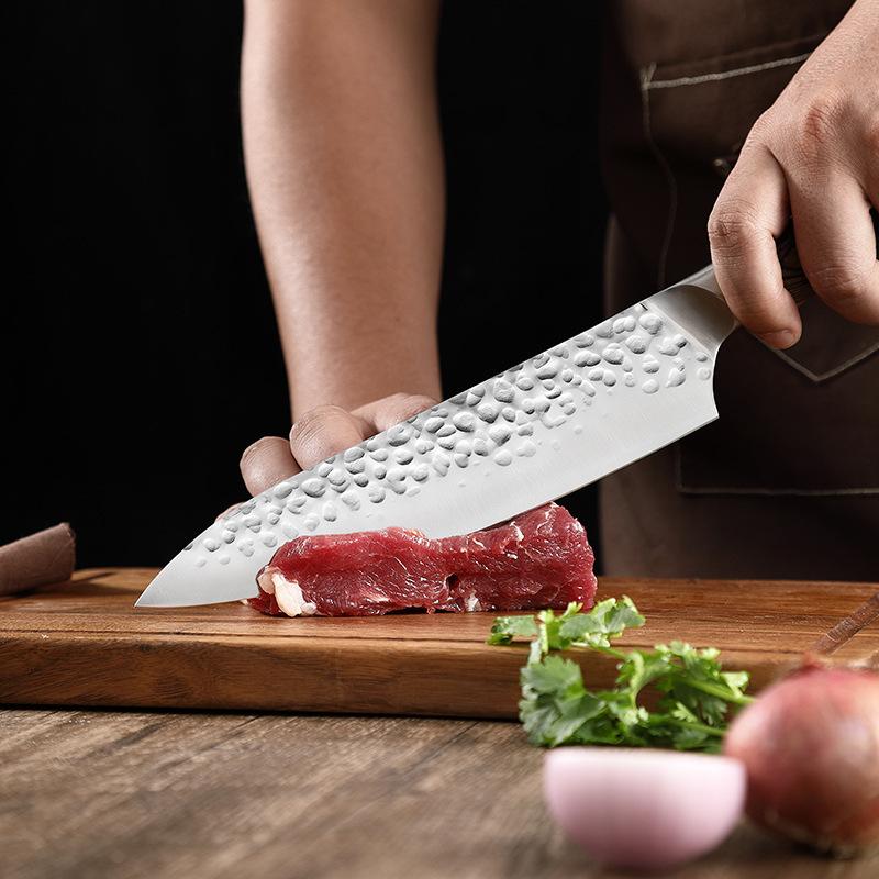 New Stainless Steel Forged Knife Santoku Knife Kitchen Boning Knife Household Vegetable Fruit Knife Professional Butcher's Knife