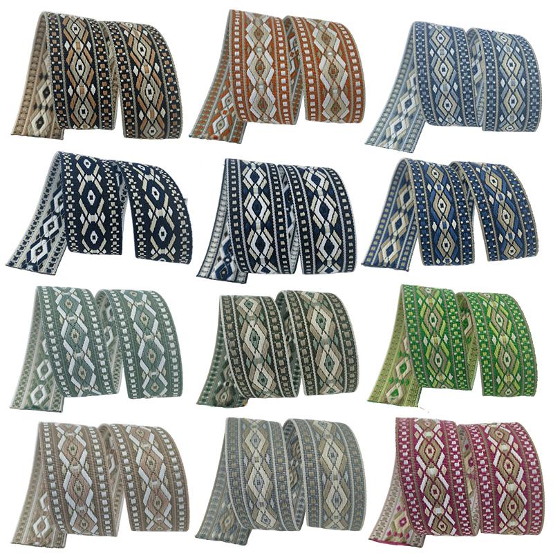 5cmx1Yard Ribbon Luxury Colorful Diamond Pattern Curtain Decor Sewing Accessories Multi-Function Multiple Colors