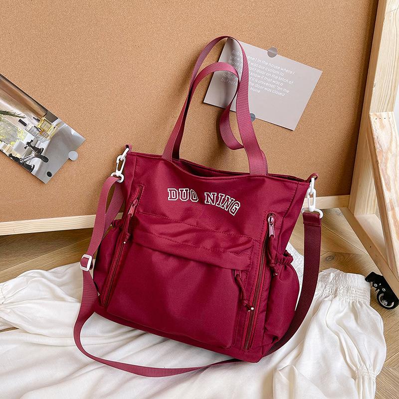 Carry Book Bags  Large Capacity Junior High School Students Make Up Lessons Canvas Bags for Female Students To Pack Books Women's Bags