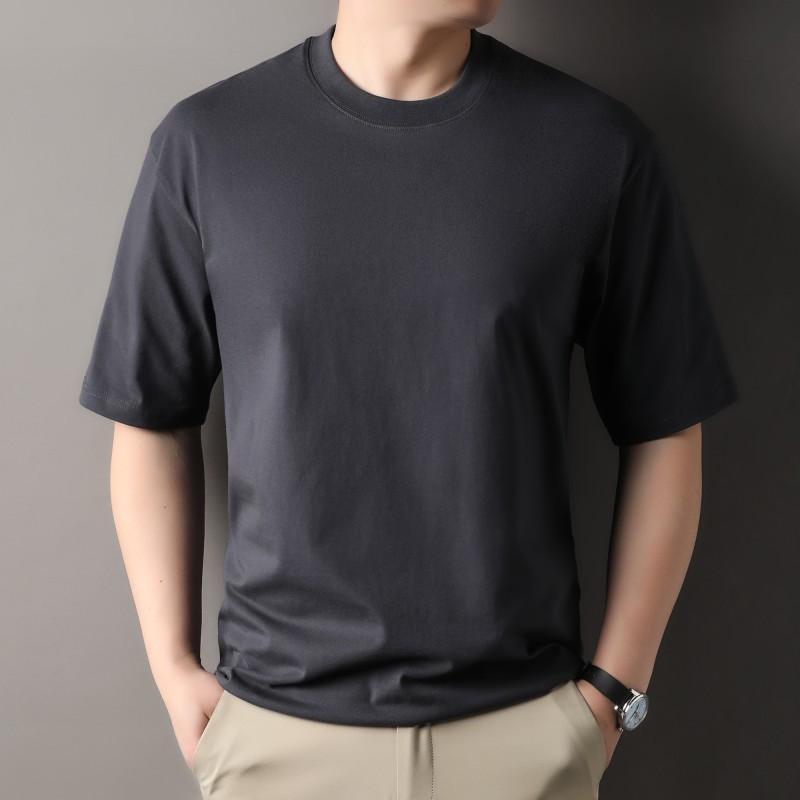 

Men s Short-sleeved T-shirt Premium Cotton Casual Versatile Bottoming Shirt S