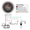 ZMFJH Retro Pointer 52MM Water Temperature Gauge with Sensor 301-23ohm Red Yellow LED 40-120℃ Water Temp Meter Auto Car Boat